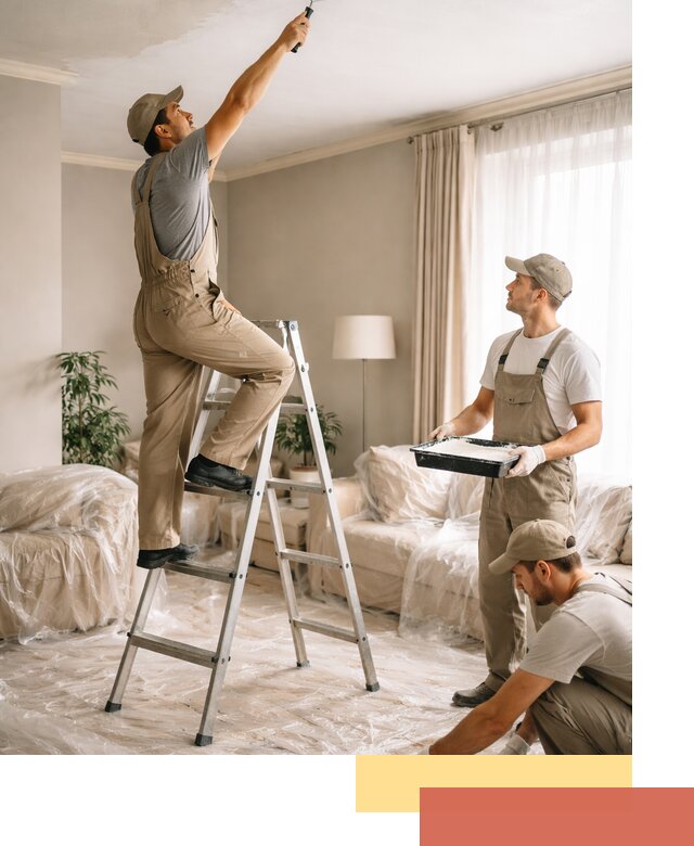 Покраска потолков акриловой краской в Новомосковске качественно и быстро