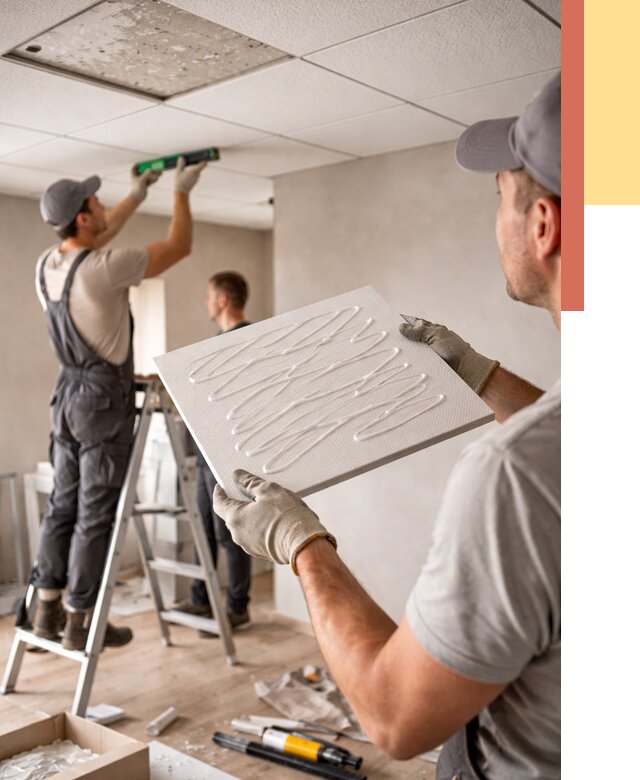 Монтаж потолочной плитки в Новомосковске от 4646 руб. — быстро и недорого | ОТДЕЛОЧНИК-Нвм