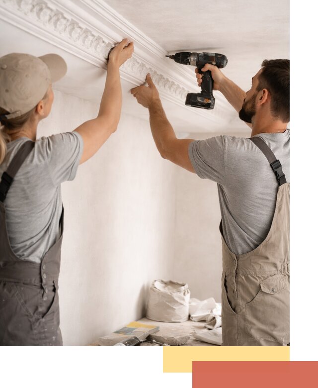 Профессиональный монтаж лепнины на потолок в Новомосковске