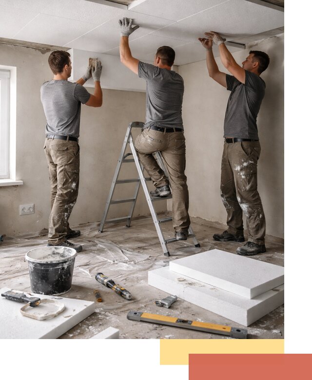 Утепление потолка пенопластом в Новомосковске быстро и качественно